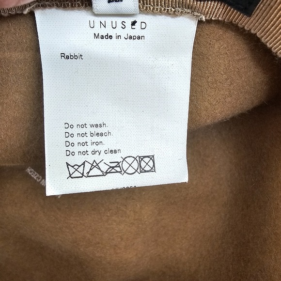 Unused Garments Floppy Hat Womens Brown Rabbit Fur Felt Wide Western Boho JAPAN‎ main image 8